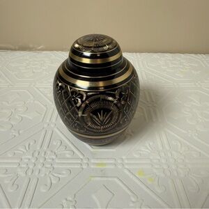 Black Elegance Brass Urn.